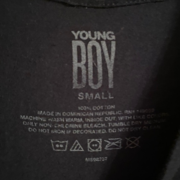 Rapper NBA Youngboy Portrait Band Tee Black Graphic T-Shirt Men's Size Small - Picture 4 of 4